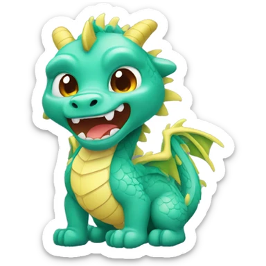 Cute Chinese dragon broken hearted sticker