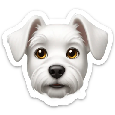 White small dog sticker