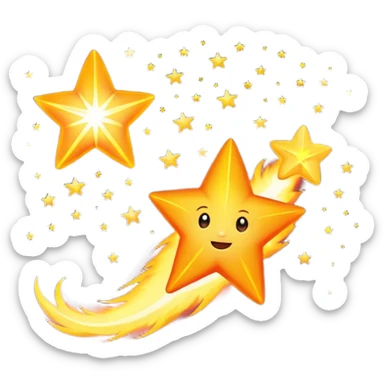 Meteor – Bright falling star with blazing tail sticker