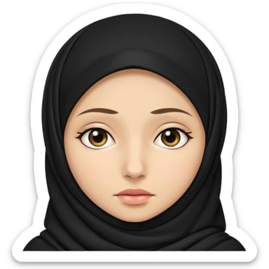 sick and tired woman in black hijab sticker