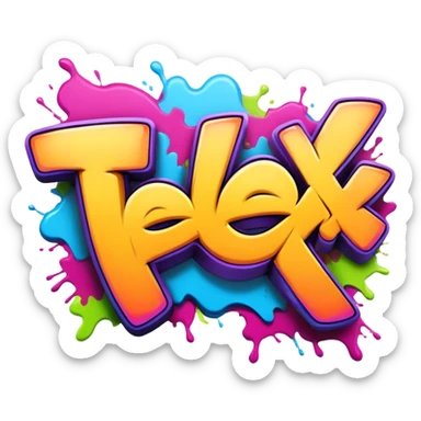 Graffiti the word flex sticker