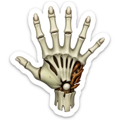 zombie hand grabbing sticker