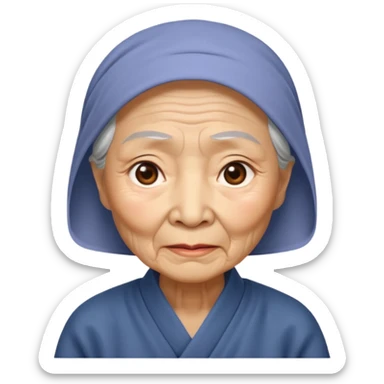 Asia old woman sticker