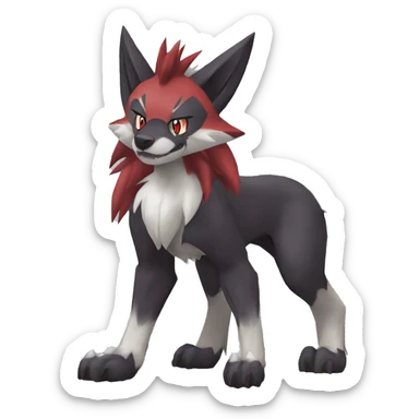  Incineroar Zoroark Lycanroc Nickit Fakemon sticker