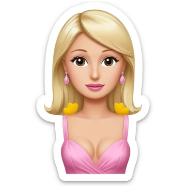 paris hilton in pink dress sticker