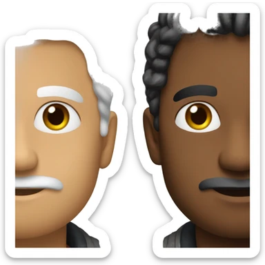 two men forming alliance sticker