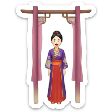 ao đại vietnamese dress sticker