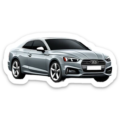 gray Audi A5 covered in Christmas lights and a Christmas tree on the roof  sticker