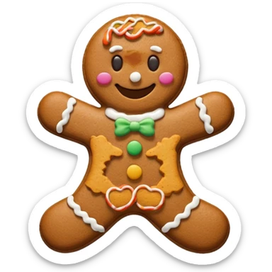 gingerbread man cookie sticker