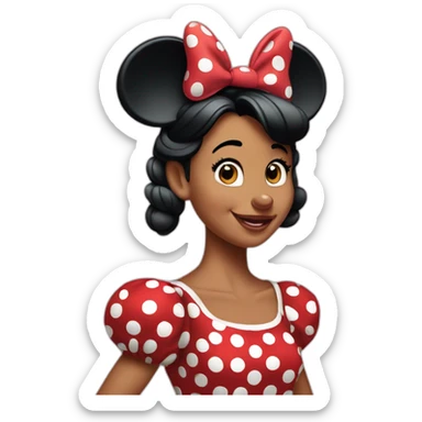  Classic Minnie Mouse is not a human sticker