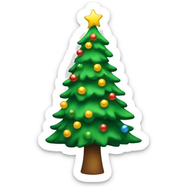 Christmas tree sticker