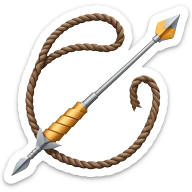 Rope Dart – Long rope with metal dart tied at the end. sticker
