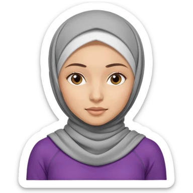High resolution girl wearing a hijab and is a fitness trainer sticker