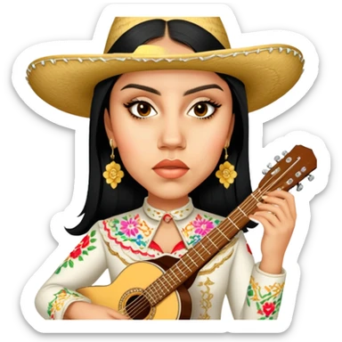 Mariachi Guitarist sticker