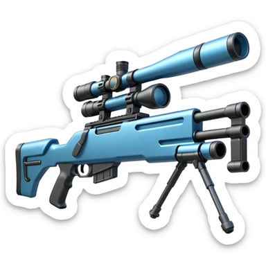 cartoonish missile-shaped sniper rifle sticker