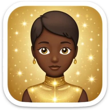 human silhouette glowing with sparkles sticker