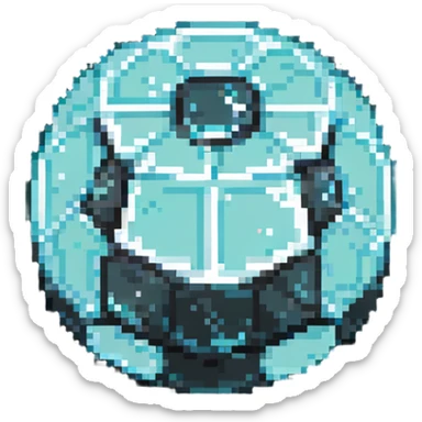 ultra-blocky minimal pixel art Minecraft diamond with few large square pixels sticker