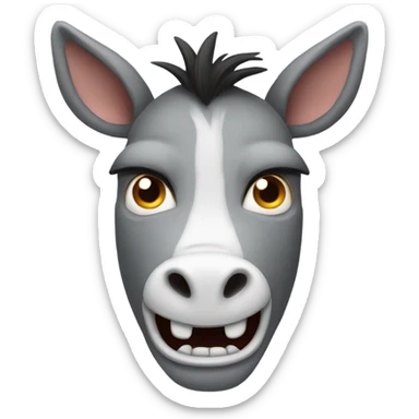 Angry donkey sticker