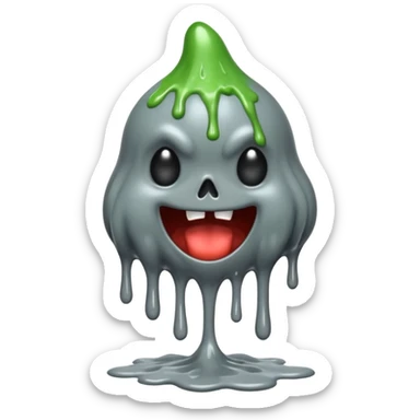 Slime monster. scary sinister. slime attacks. show full body. more dripping slime. talk hunamnoid slime creature. sinsiter and scary sticker