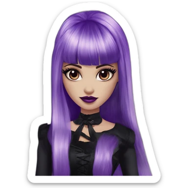 Elissabat-vampire-monsterhigh-goth-romantic-bangs-hair-purple-black sticker
