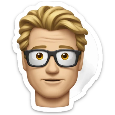 val-kilmer cartoon wearing tee sticker