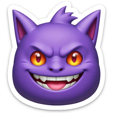 I want an Gengar (Pokemon) that looks cute. sticker