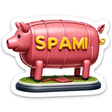  paris art city SPAM meat jeff koons style sculpture arty landscape  sticker