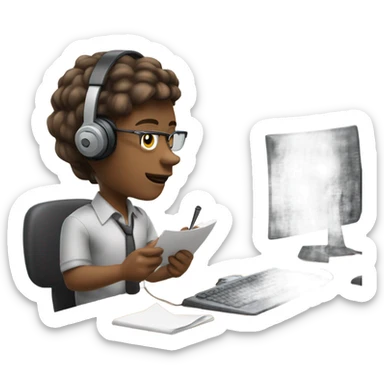 call center agent sticker