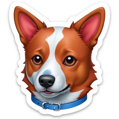 Red blue heeler sticker