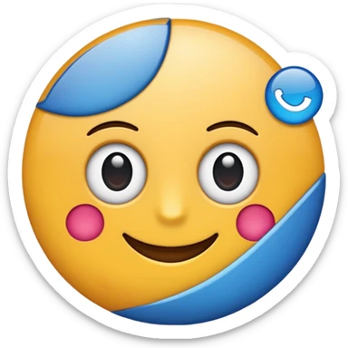 emoji de selo verificado do instagram, círculo azul, check branco no centro, estilo emoji oficial, fundo limpo, alta qualidade sticker