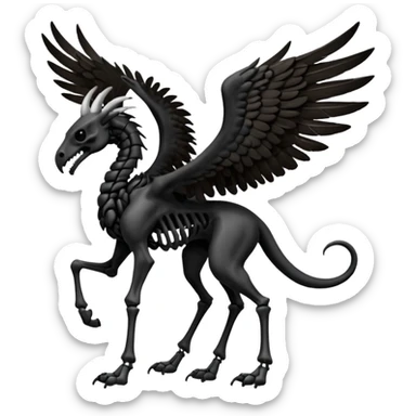 Thestral with 4 legs sticker
