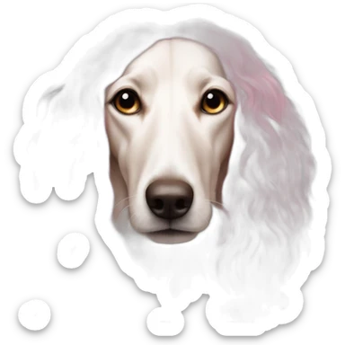 chic-borzoi-in-a-pink-wig sticker