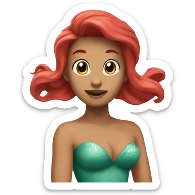 Ariel qui nage  sticker