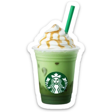 iced matcha latte starbucks sticker