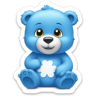 Blue care bear sticker