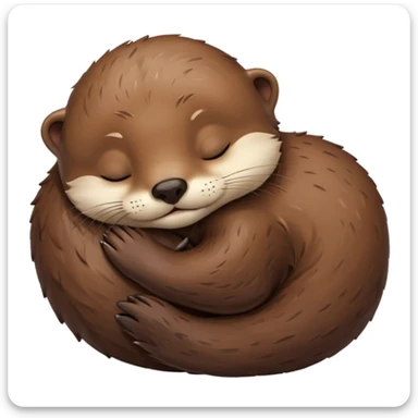 Loutre entrain de dormir sticker