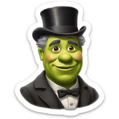 Shrek but it's Charlie chaplin sticker
