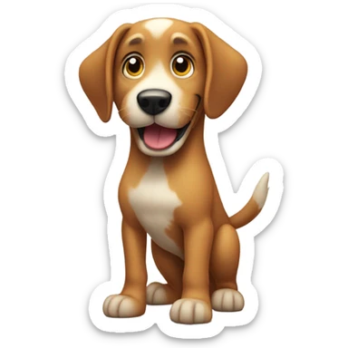 I want a dog standing up that is waving sticker