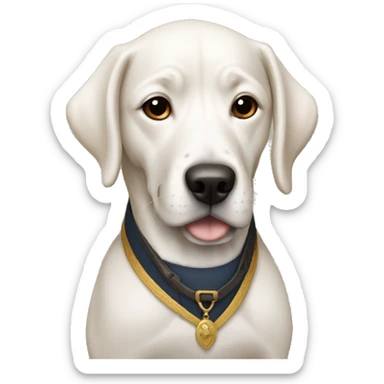 Dog with cartiers sticker