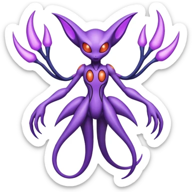 Deoxys-Haunter-Lunala-Fakémon-hybrid-creature (full body)  sticker