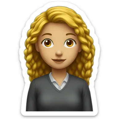 girl near blackboard sticker