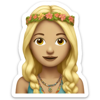 Blonde hippie  sticker