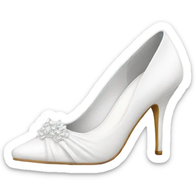 White bridal heels sticker