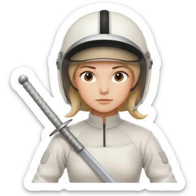 fencer woman sticker