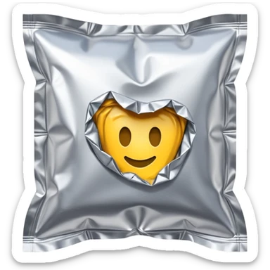 foil square condom wrapper  sticker