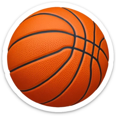 red basketball ball  sticker