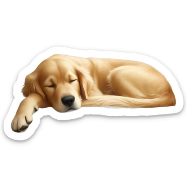 golden retriever sleeping on a white couch from pottery barn sticker