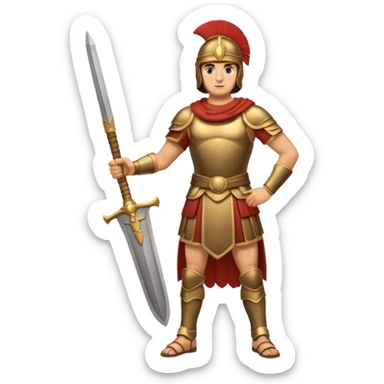 soldado cartaginés en cuerpo entero sticker