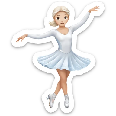 Ice skater twirling sticker