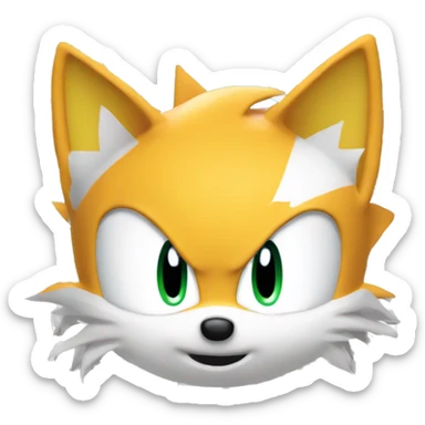 Tails sonic head sticker